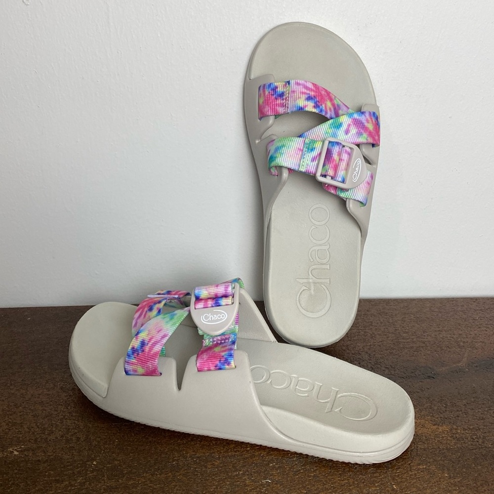 Chaco Chillos Slide Women Light Tie Dye, SIZE 7